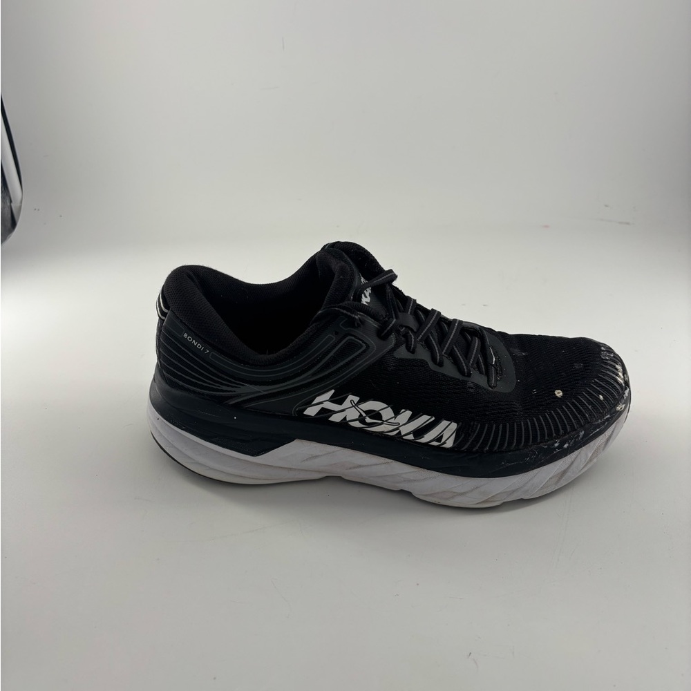 Hoka One One Bondi 7 Black White Running Sneakers Women’s Size 10 No Insoles
